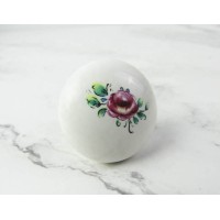 ceramic furniture handles and pulls with zinc alloy flower design