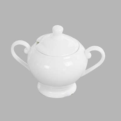 Chaozhou factory hot sale porcelain ceramic sugar pot with ears