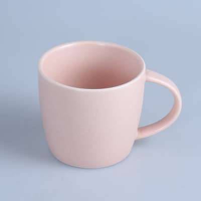 wholesale matte pink color nordic style porcelain mug ceramic coffee mugs custom logo for household