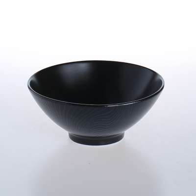 2020 hot sale finest quality black ceramic ramen noodle bowl set with emboss design for tableware