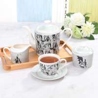 Magnoble Woodland Animals Porcelain tea gift set with cup saucer afternoon tea sets