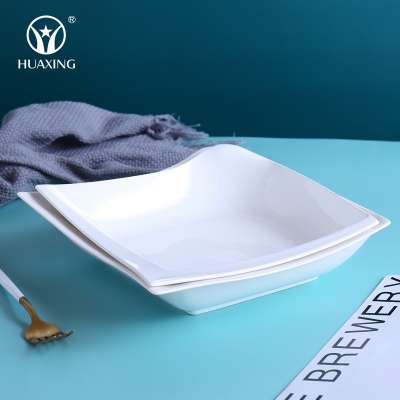 Wholesale cheap hotel restaurant large white porcelain ceramic buffet fruit salad serving bowl