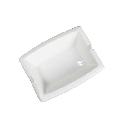 Buy bulk rectangular porcelain white oem odm 4.5 inch ashtrays for hotels with tray