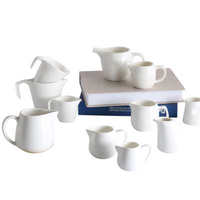 Top quality wonderful Modern Custom Design White creamic Fine Porcelain Milk jug Creamer Pot