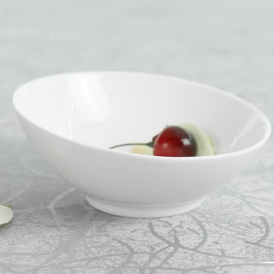 Wholesale fine bone china salad cereal bowl high-low ceramic bowl for sale