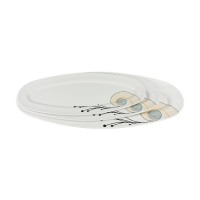 New design high quality 16"18"21 inch custom oval melamine white plates set