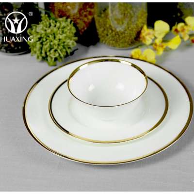 fine bone china restaurant gold set dinnerware with gold edge