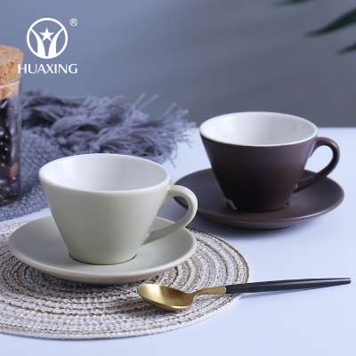 Nordic style wholesale chaozhou porcelain matte color glazed espresso coffee cup sets