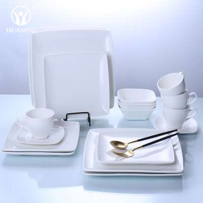 modern living square porcelain tableware 20pcs plates sets dinnerware dishes dinnerware sets ceramic dinner for home